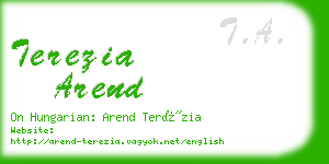 terezia arend business card